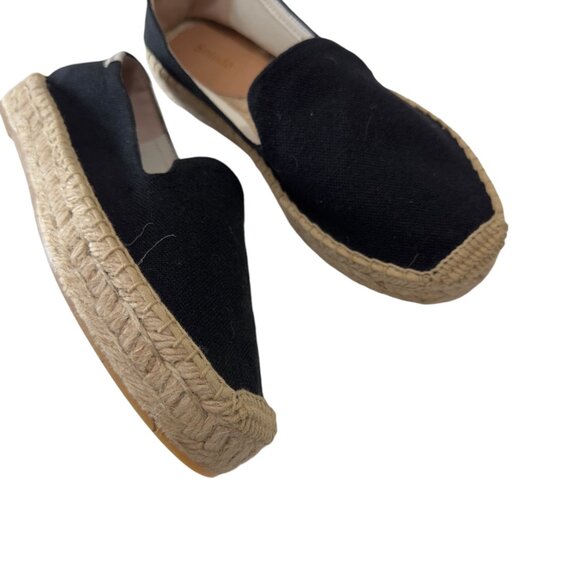 Soludos Womens Black Espadrille Flats Size 7 Canvas & Jute Slip-On Shoes - Picture 16 of 16